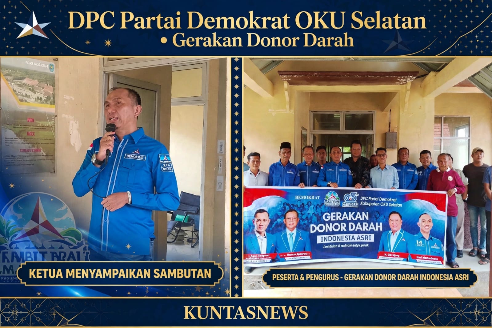 HUT ke-25, Demokrat OKU Selatan Teguhkan Pengabdian Lewat Aksi Donor Darah